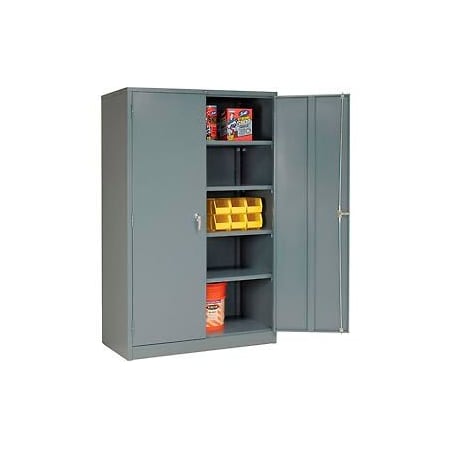 Global Industrial Storage Cabinet, 78 in H, 48 in W, Gray 603600GY